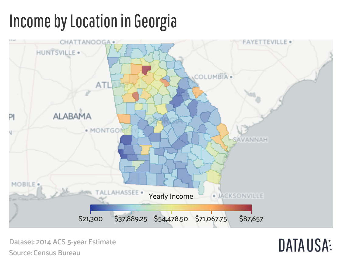 Ga Income Heat Map